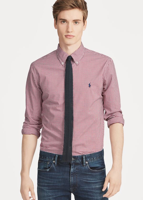 Camisa Polo Ralph Lauren Custom Fit Gingham Homem 37845-XICE